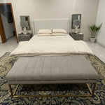 Load image into Gallery viewer, Ms Gold Painted Base Bed Bench

